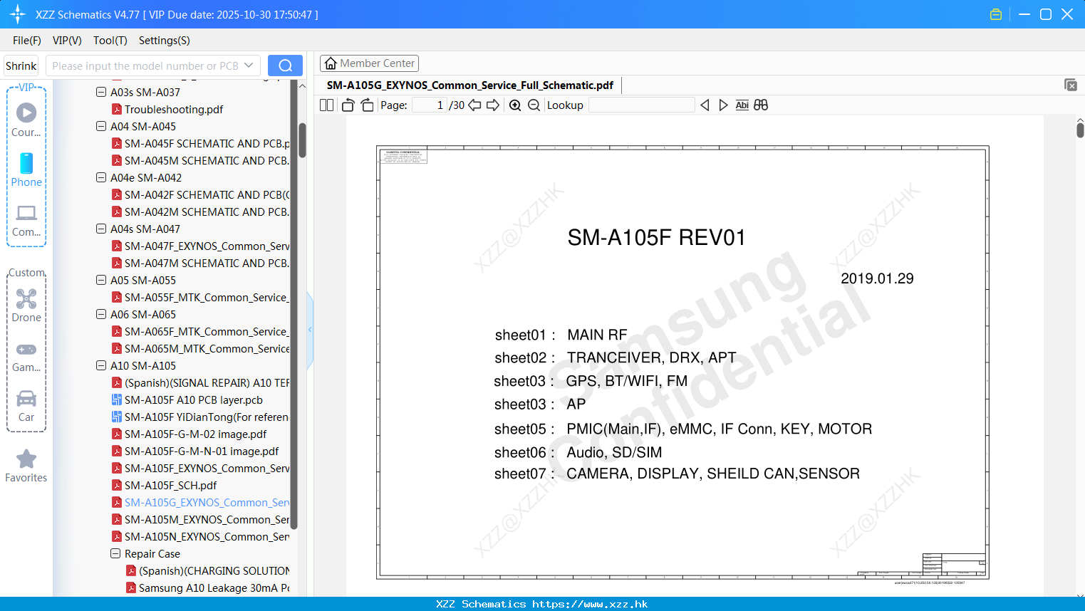 Samsung SM-A105G_EXYNOS_Common_Service_Full_Schematic